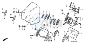 ST1300A9 CH / ABS MME - (CH / ABS MME) drawing WIND SCREEN