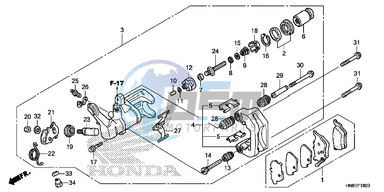 REAR BRAKE CALIPER