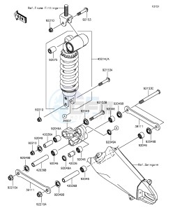 NINJA ZX-6R ABS ZX636FGF FR GB XX (EU ME A(FRICA) drawing Suspension/Shock Absorber