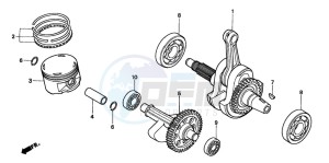 XR400R drawing CRANKSHAFT/PISTON