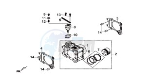 CRUISYM 250I (L8) EU drawing CYLINDER MET PISTON