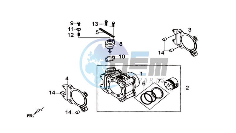 CYLINDER MET PISTON