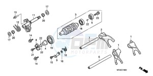 CBF1000SA France - (F / ABS CMF) drawing GEARSHIFT DRUM