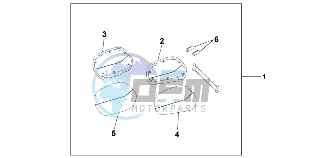 LARGE PANNIER LIDS SET