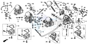 CBR1000F drawing CARBURETOR (COMPONENT PARTS)