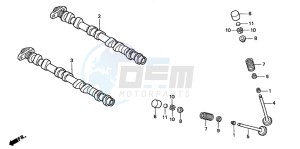 CB600F CB600S drawing CAMSHAFT/VALVE