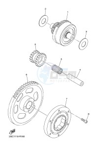 YZ450FX (B917 B918 B919 B919 B91A) drawing STARTER CLUTCH