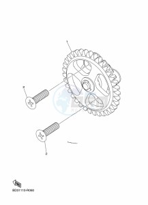 YFM90R (BD3M) drawing OIL PUMP