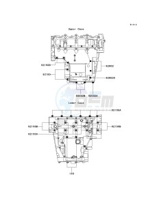 ZX 600 J [NINJA ZX-6R] (J1-J3) [NINJA ZX-6R] drawing CRANKCASE BOLT PATTERN