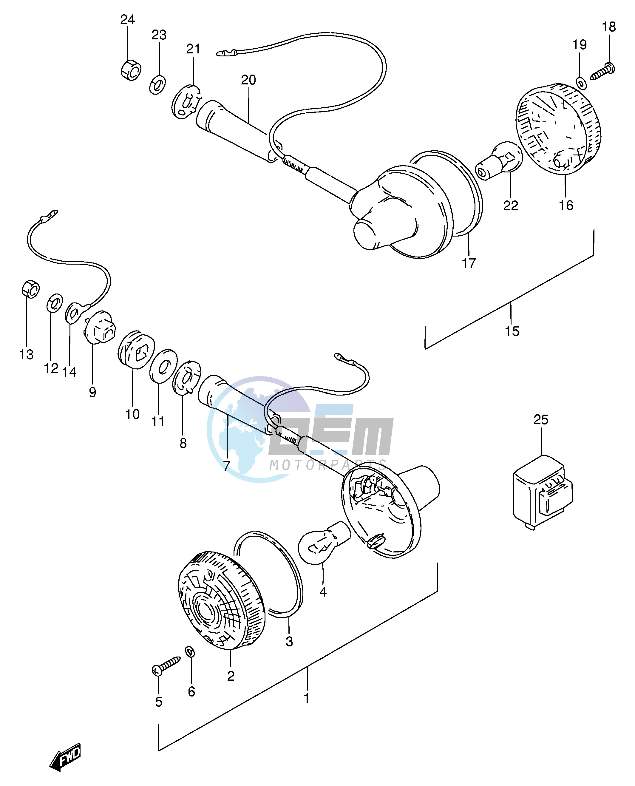 TURN SIGNAL LAMP (E25,E39)