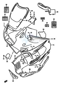 GSX750F (K-T) drawing COWLING BODY (MODEL T)