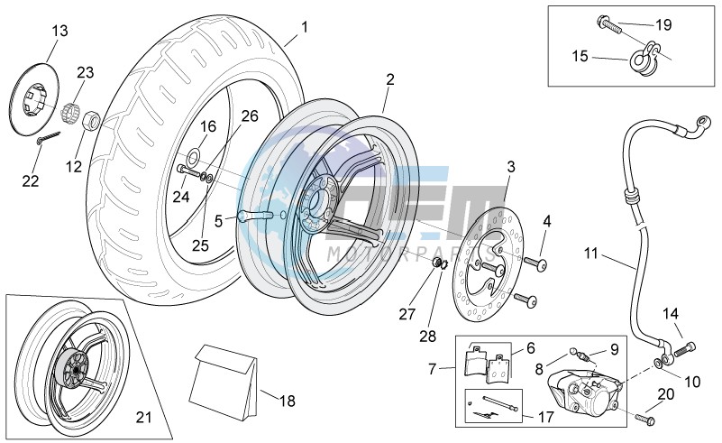 Rear wheel - disc brake