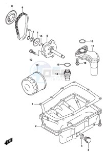 GSX-250RA drawing OIL PAN/OIL PUMP