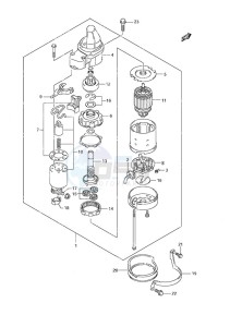 DF 70A drawing Starting Motor