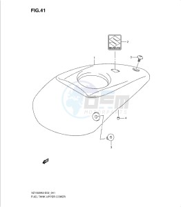 VZ1500K9 drawing FUEL TANK UPPER COVER