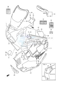 GSX750F (E28) drawing COWLING BODY (MODEL P)