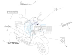 LX 150 4T ie Touring drawing Plates - Emblems