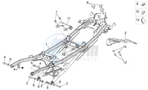 Shiver 750 GT drawing Saddle support