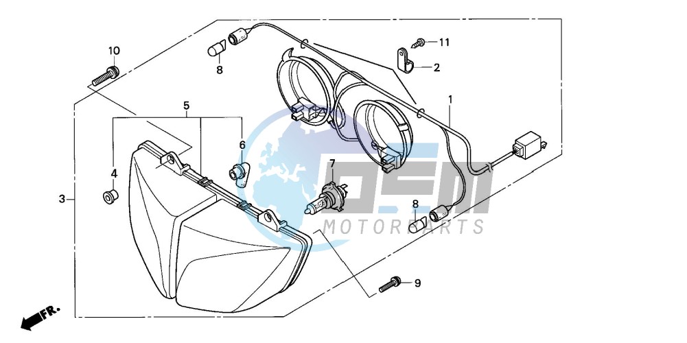 HEADLIGHT (CBF600S/SA)