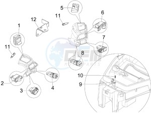 Fuoco 500 e3 800 drawing Selectors - Switches - Buttons