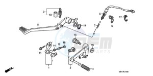 XL1000VA9 France - (F / ABS CMF) drawing PEDAL