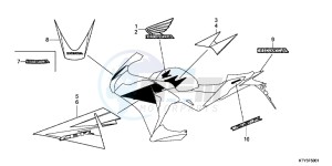 CBR125RC drawing MARK/STRIPE (2)