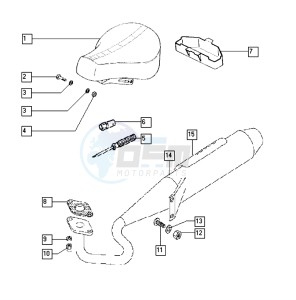 FLEXER_25-45kmh_K4-K7 50 K4-K7 drawing Seat-exhaust