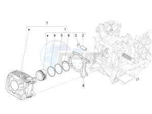 LXV 125 4T 3V IE NOABS E3 (APAC) drawing Cylinder-piston-wrist pin unit