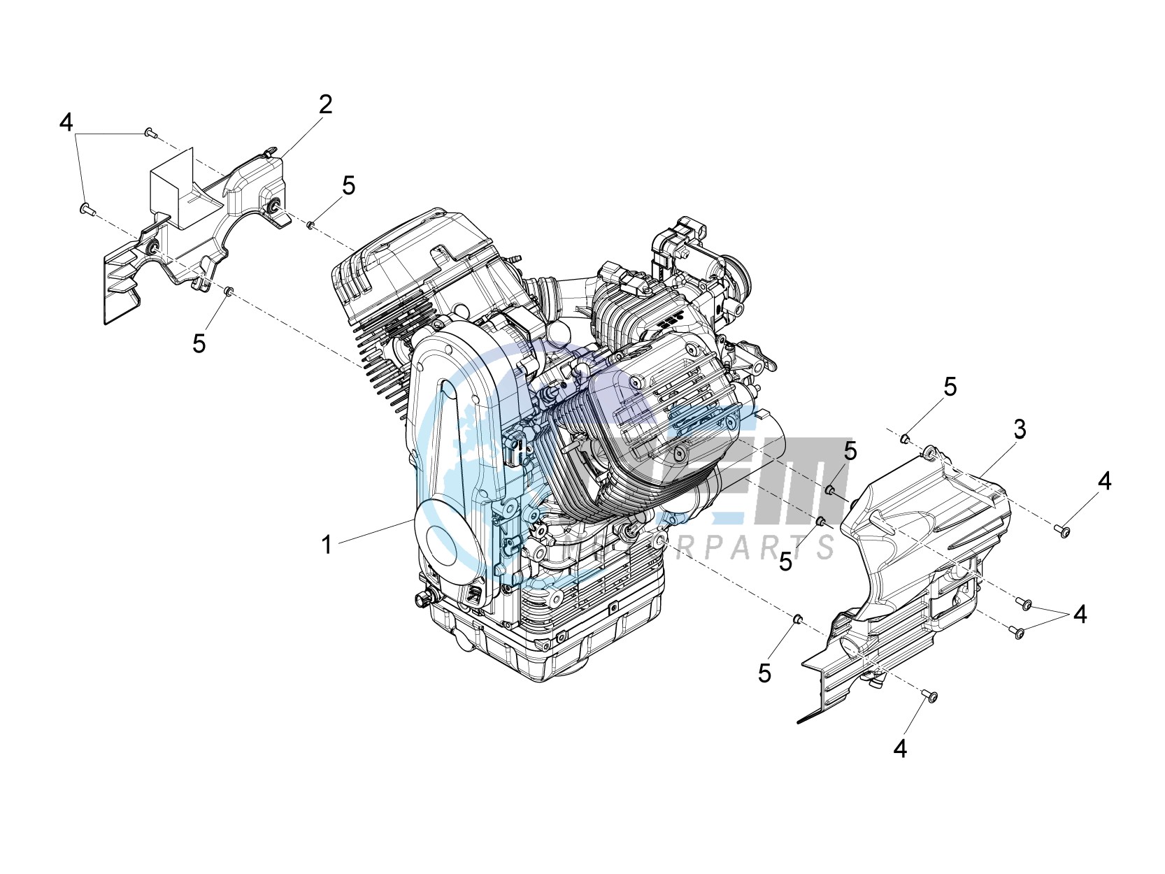 Engine-Completing part-Lever