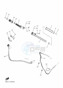 YZF600W YZF-R6 (BN6V) drawing STEERING HANDLE & CABLE