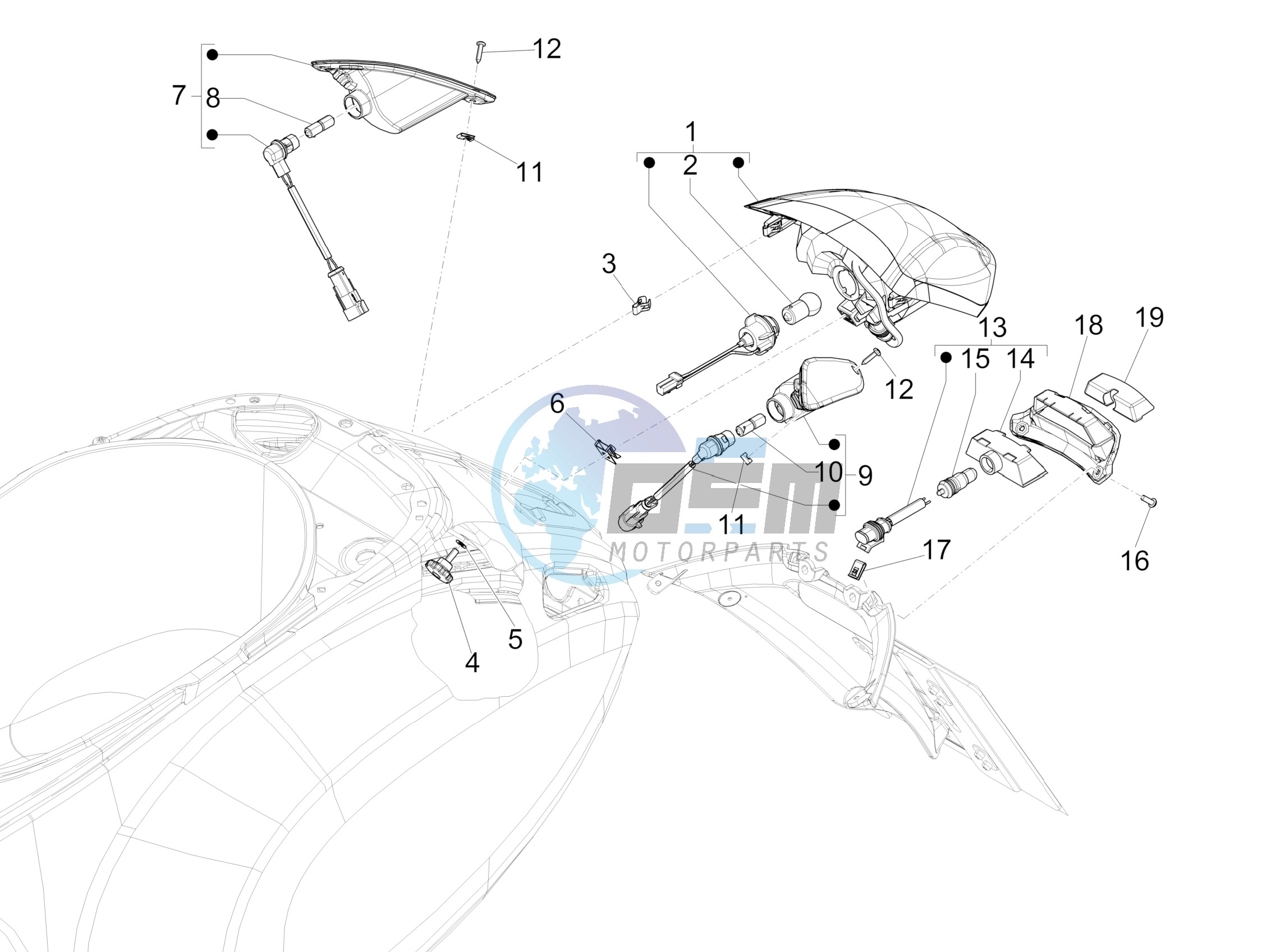 Rear headlamps - Turn signal lamps