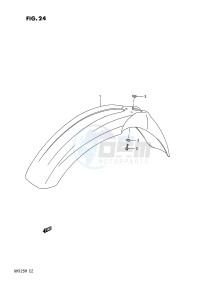 RM125 (E2) drawing FRONT FENDER