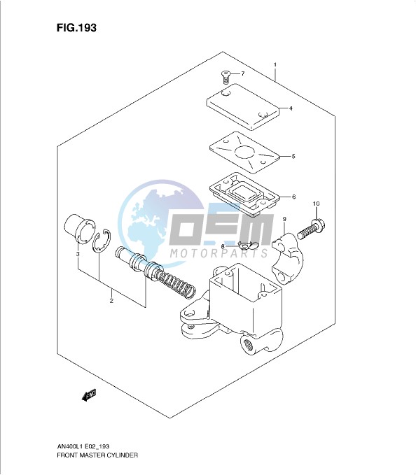 FRONT MASTER CYLINDER (AN400L1 E2)