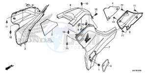 TRX420FA6H Europe Direct - (ED) drawing SIDE COVER/TANK COVER