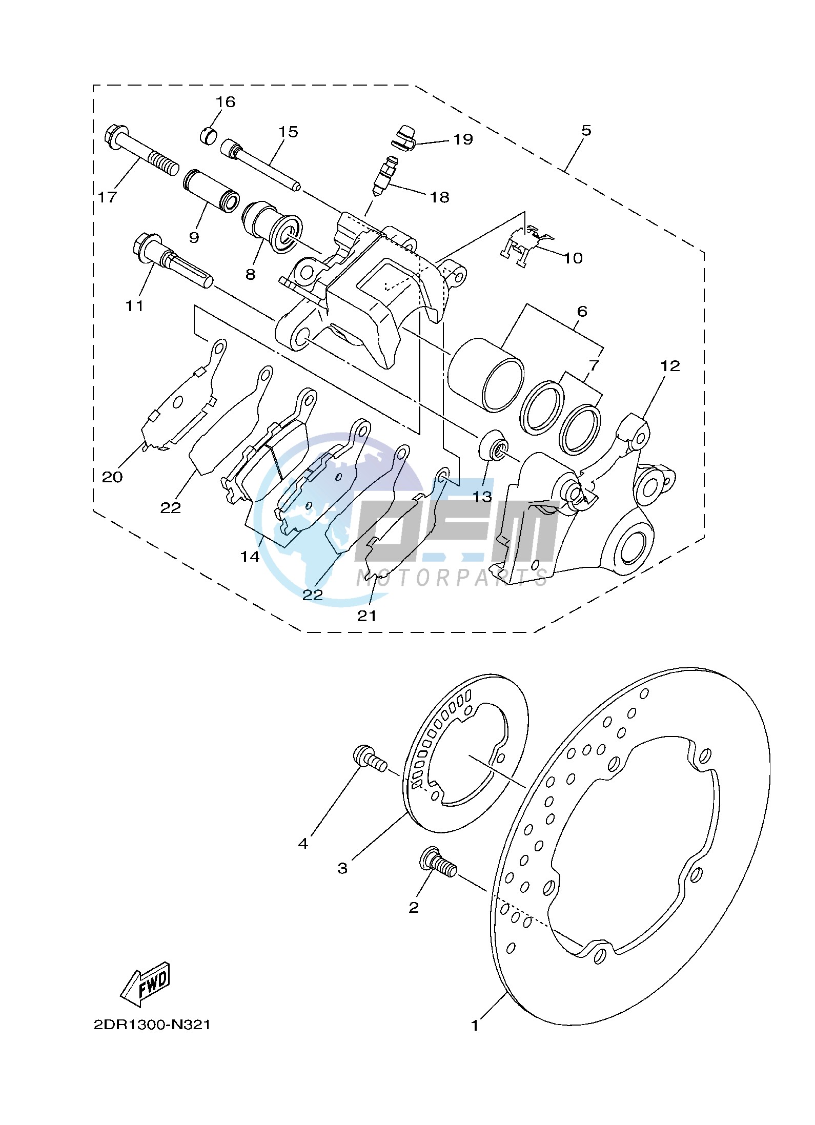 REAR BRAKE CALIPER