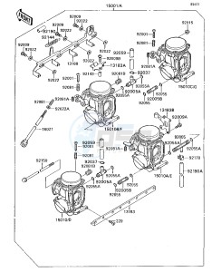 ZX 1100 C [NINJA ZX-11] (C1-C4) [NINJA ZX-11] drawing CARBURETOR -- &NAMI.ZXT10CE015042- -