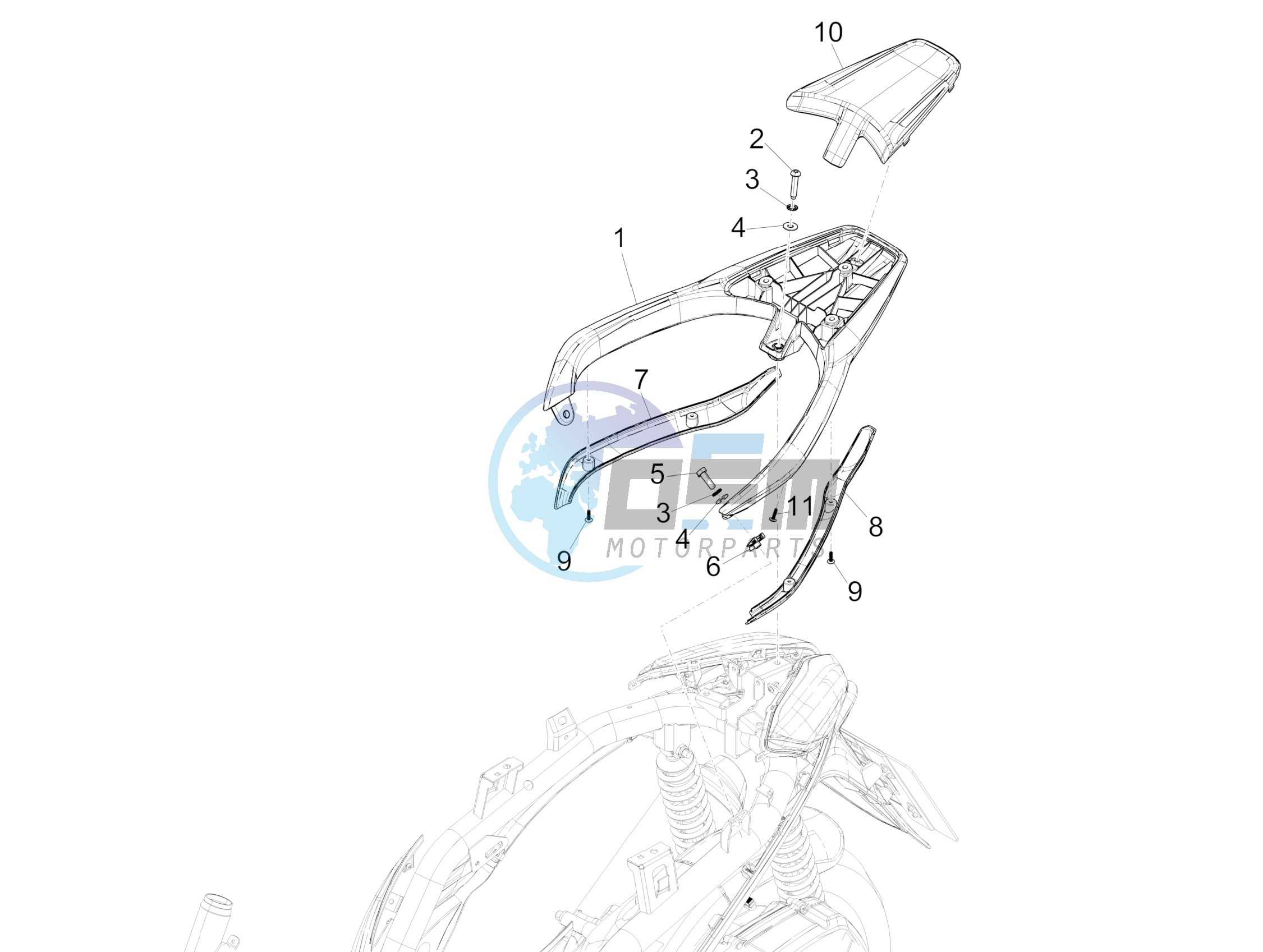 Rear luggage rack