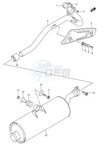 LT-Z250 (E28-E33) drawing MUFFLER