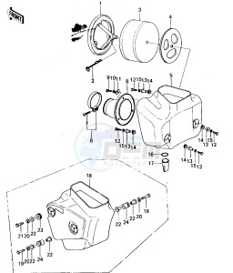 KX 125 A (A4-A5) drawing AIR CLEANER