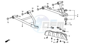 TRX300FW FOURTRAX 300 4X4 drawing FRONT ARM (2)