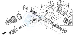 TRX250X9 Australia - (U) drawing SWINGARM