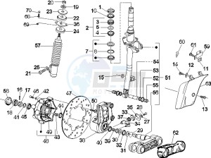 Granturismo 125 L Potenziato drawing Fork - steering tube - Steering bearing unit