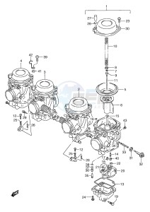 GSX750F (E2) drawing CARBURETOR (MODEL S T)