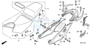 CBF1000T9 Europe Direct - (ED) drawing SEAT/SEAT COWL