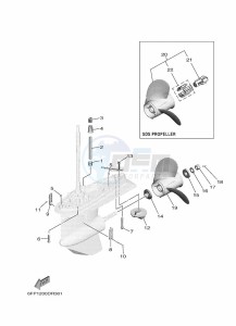 F100FETX drawing PROPELLER-HOUSING-AND-TRANSMISSION-2