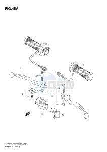 AN400 (E3-E28) Burgman drawing HANDLE LEVER (AN400ZA)