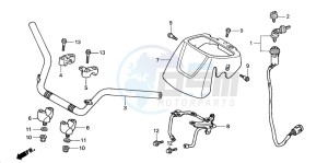 TRX350TE RANCHER ES drawing HANDLE PIPE (1)