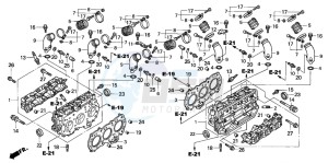 GL1500C drawing CYLINDER HEAD