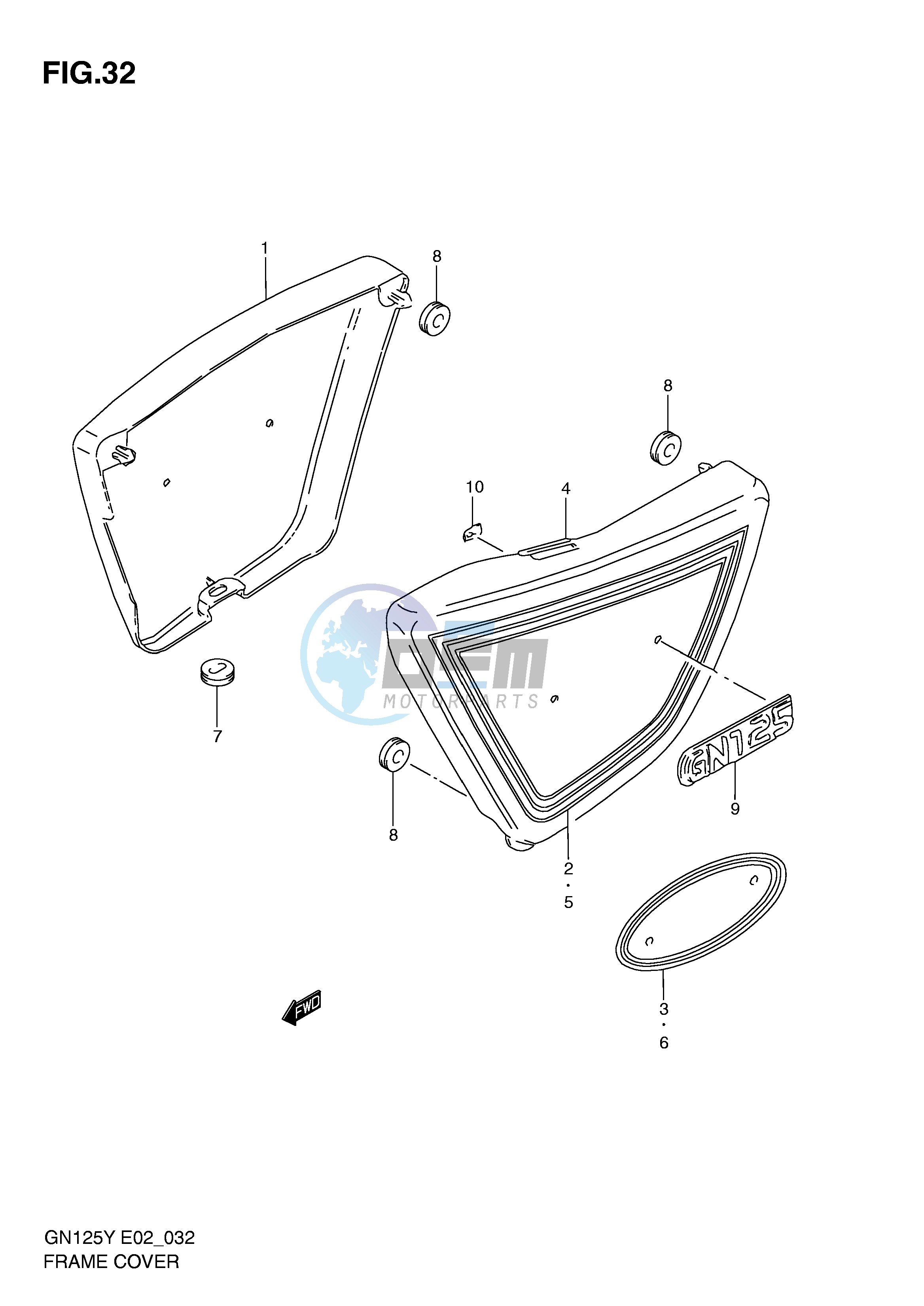 FRAME COVER (MODEL V W)