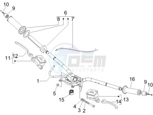 GTV 125 4T (Euro 3) UK drawing Handlebars - Master cil